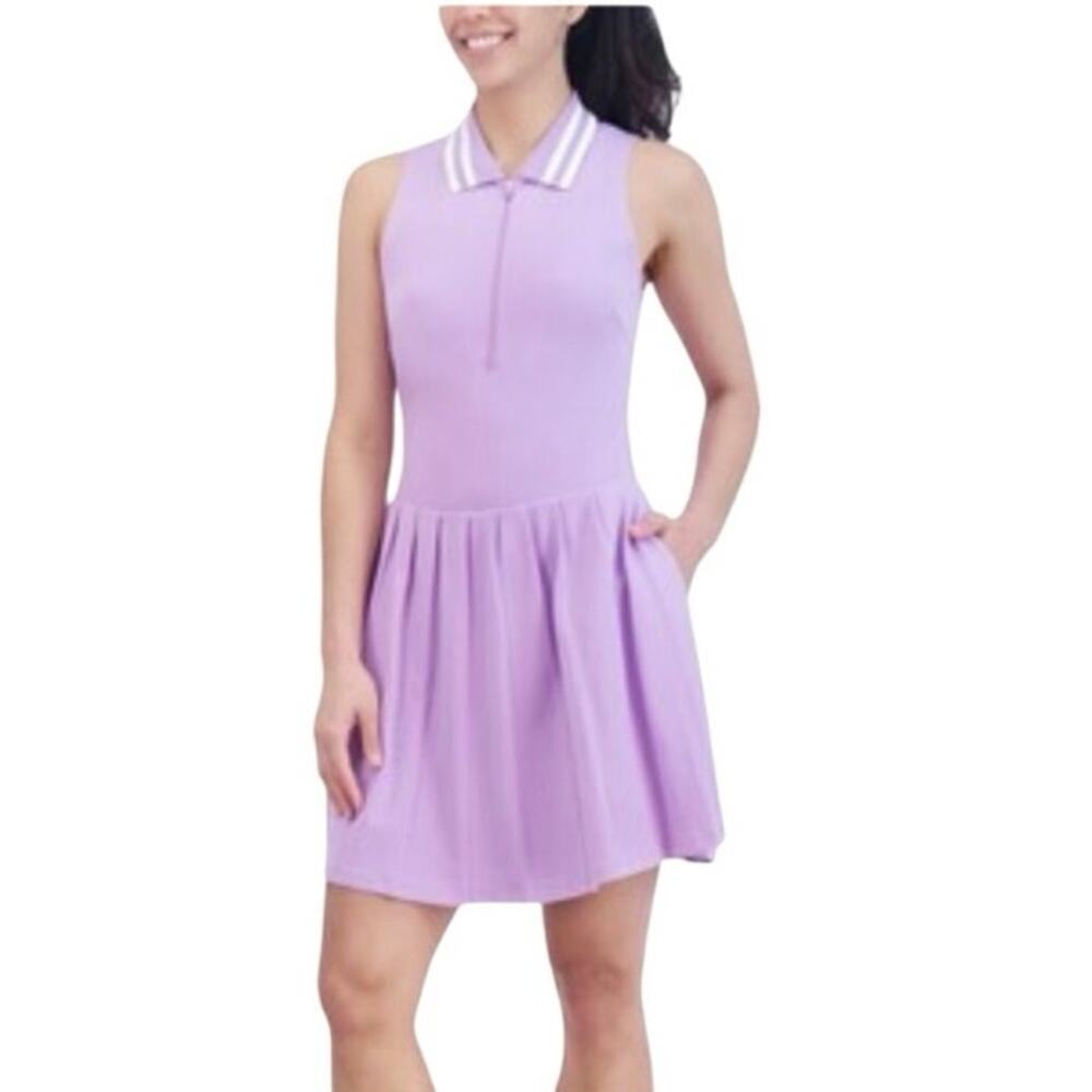 New Sage Collective‎ Lilac Pro Shop Half-Zip Sleeveless Polo Skort Dress Sz XL